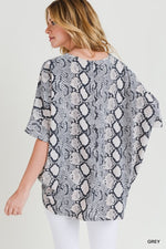 Snake Print Blouse