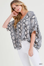 Snake Print Blouse