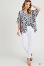 Snake Print Blouse