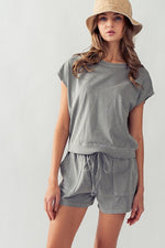 Grey Shorts Set