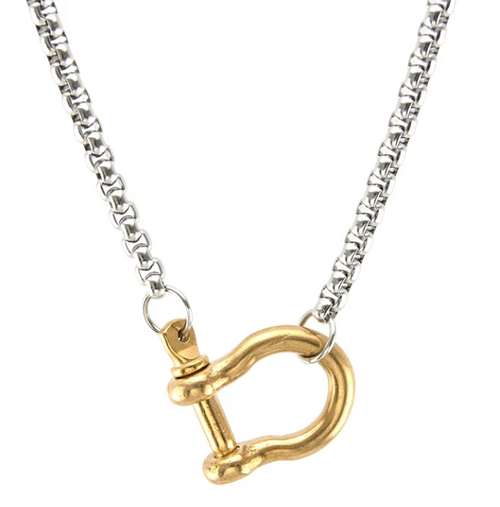 Horseshoe Clasp Necklace Waterproof & Tarnish Free