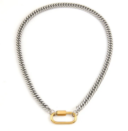 Carabiner Clasp Necklace Waterproof & Tarnish Free