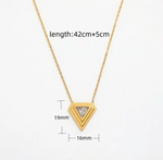 Bevel Set CZ Necklace Waterproof & Tarnish Free