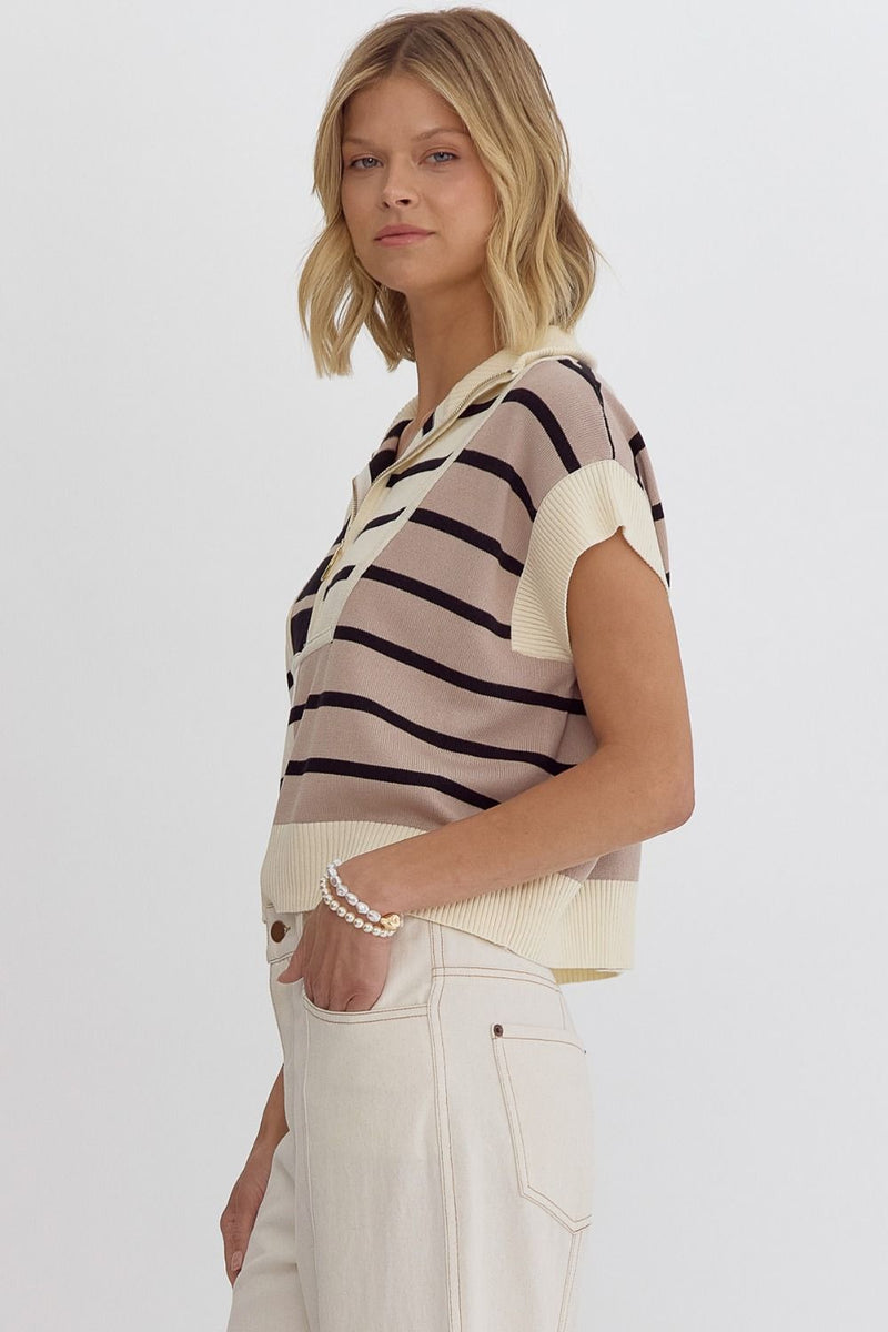 Striped Knit Top